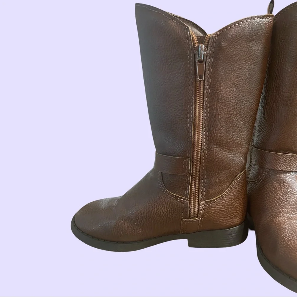 OshKosh B'gosh Brown Boots Toddler Girls Size 9 - Picture 3 of 5